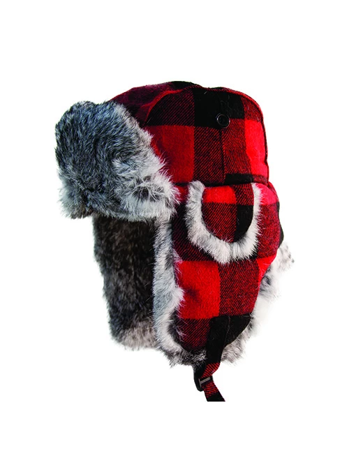 Eskimo Plaid Alaskan Fur Hat 1 Eskimo Plaid Alaskan Fur Hat